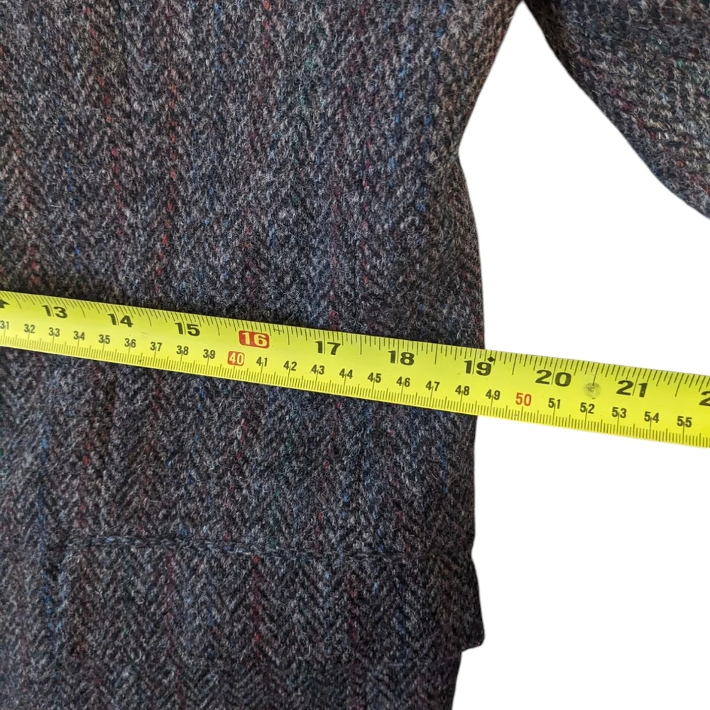Men's Herringbone Wool Blazer - Gray - Picture 11 of 15